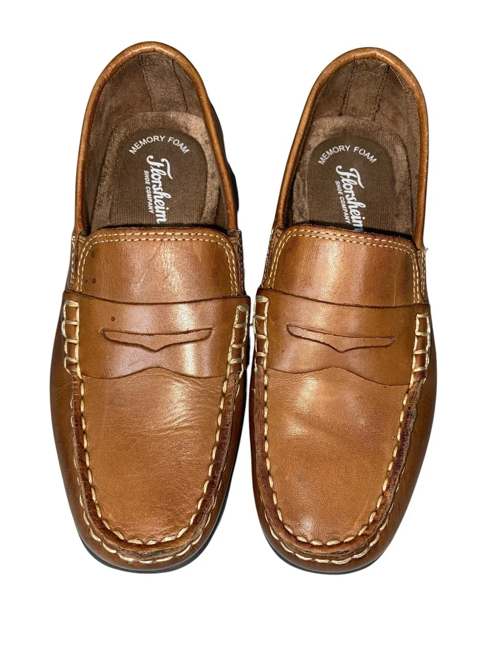 Florsheim Jasper Driver Jr. Saddle Tan Boys Size 4.5 Penny Loafer Leather
